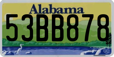 AL license plate 53BB878
