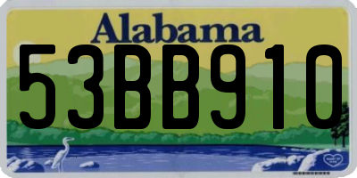 AL license plate 53BB910