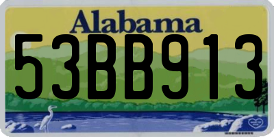 AL license plate 53BB913