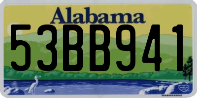 AL license plate 53BB941