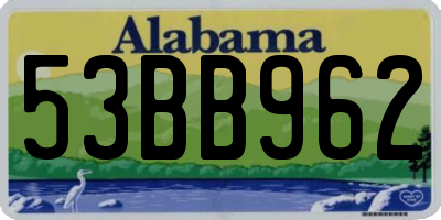 AL license plate 53BB962