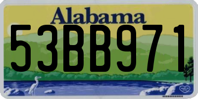 AL license plate 53BB971