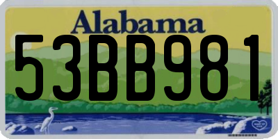 AL license plate 53BB981