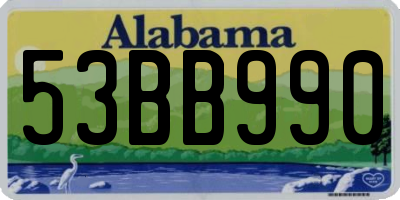 AL license plate 53BB990