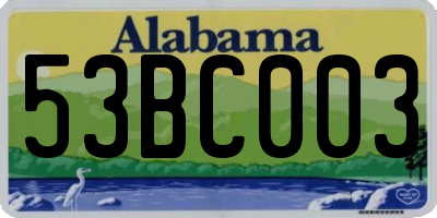 AL license plate 53BC003
