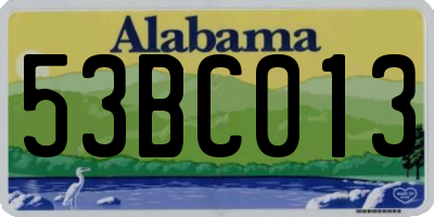 AL license plate 53BC013