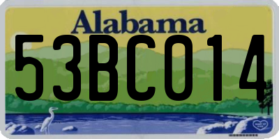 AL license plate 53BC014