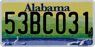 AL license plate 53BC031