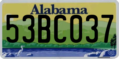 AL license plate 53BC037