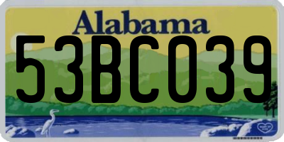 AL license plate 53BC039
