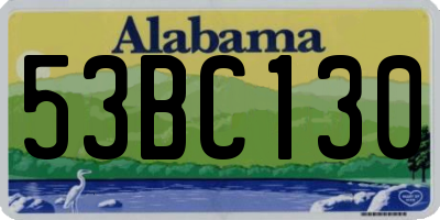 AL license plate 53BC130
