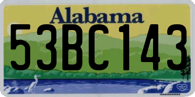 AL license plate 53BC143