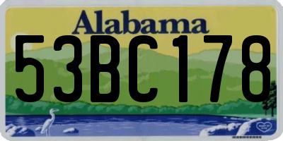 AL license plate 53BC178
