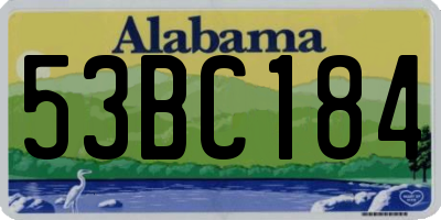AL license plate 53BC184