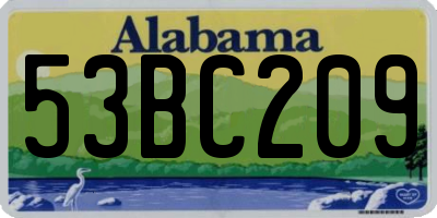 AL license plate 53BC209