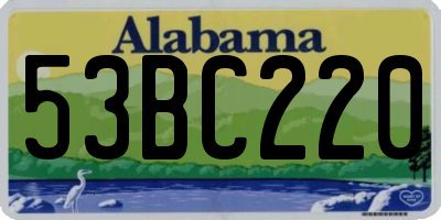 AL license plate 53BC220