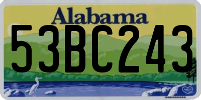 AL license plate 53BC243