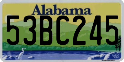 AL license plate 53BC245