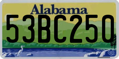 AL license plate 53BC250
