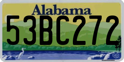 AL license plate 53BC272