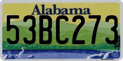 AL license plate 53BC273