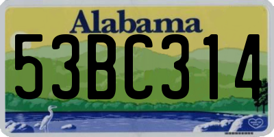 AL license plate 53BC314