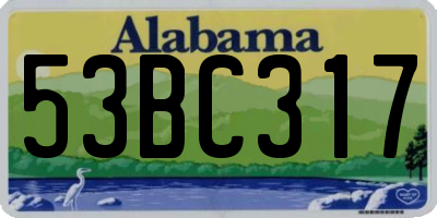 AL license plate 53BC317
