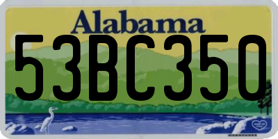 AL license plate 53BC350