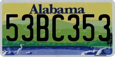 AL license plate 53BC353