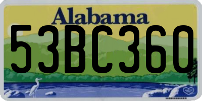 AL license plate 53BC360
