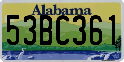 AL license plate 53BC361