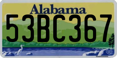 AL license plate 53BC367
