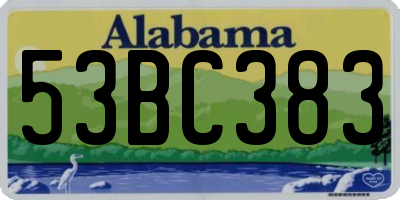 AL license plate 53BC383