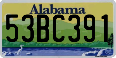 AL license plate 53BC391