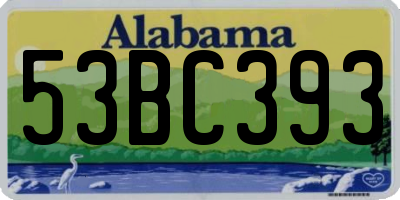 AL license plate 53BC393