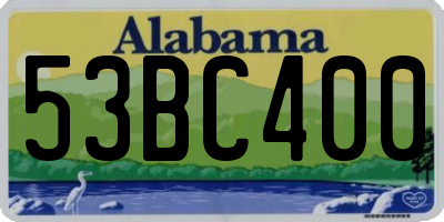 AL license plate 53BC400