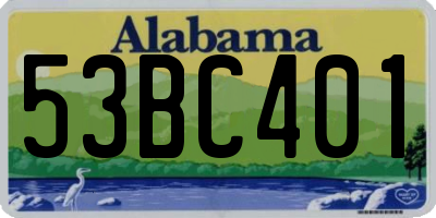 AL license plate 53BC401
