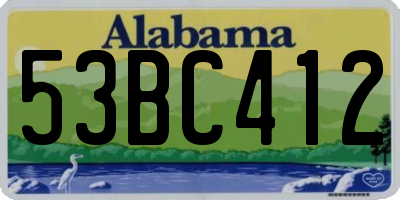 AL license plate 53BC412