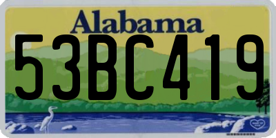 AL license plate 53BC419