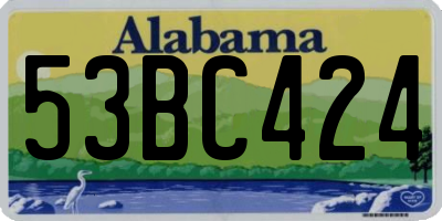 AL license plate 53BC424