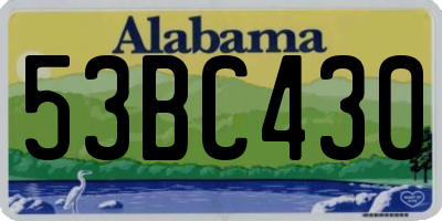 AL license plate 53BC430