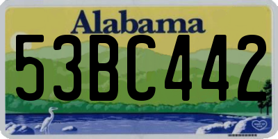 AL license plate 53BC442