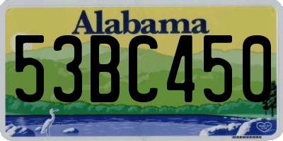 AL license plate 53BC450