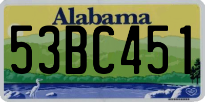 AL license plate 53BC451