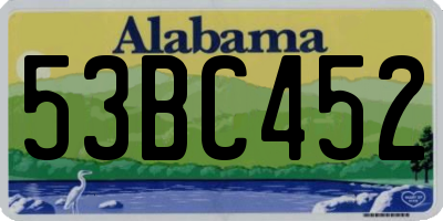AL license plate 53BC452