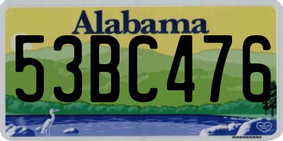 AL license plate 53BC476