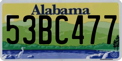 AL license plate 53BC477