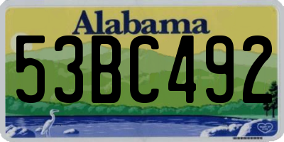AL license plate 53BC492
