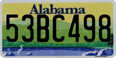 AL license plate 53BC498