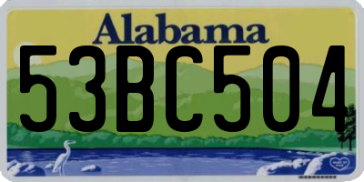 AL license plate 53BC504